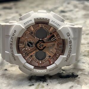 G-Shock White and Copper-Toned Watch